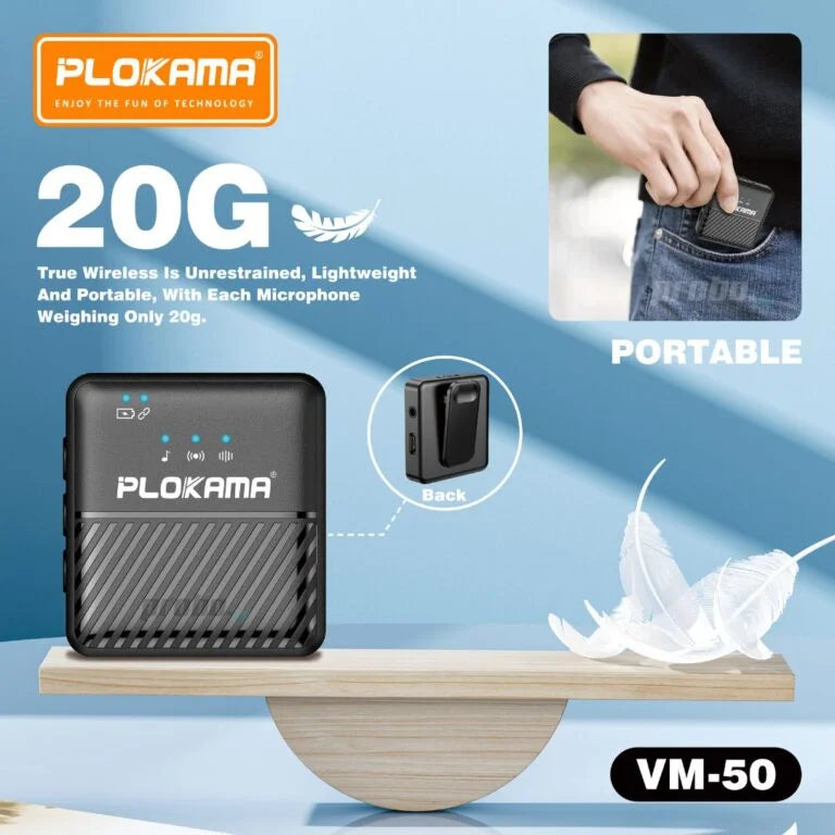 Wireless Clip-On Microphone for iPhone & Android