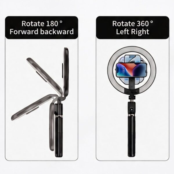3-in-1 Ring Light Selfie Stick & Tripod with Bluetooth Remote