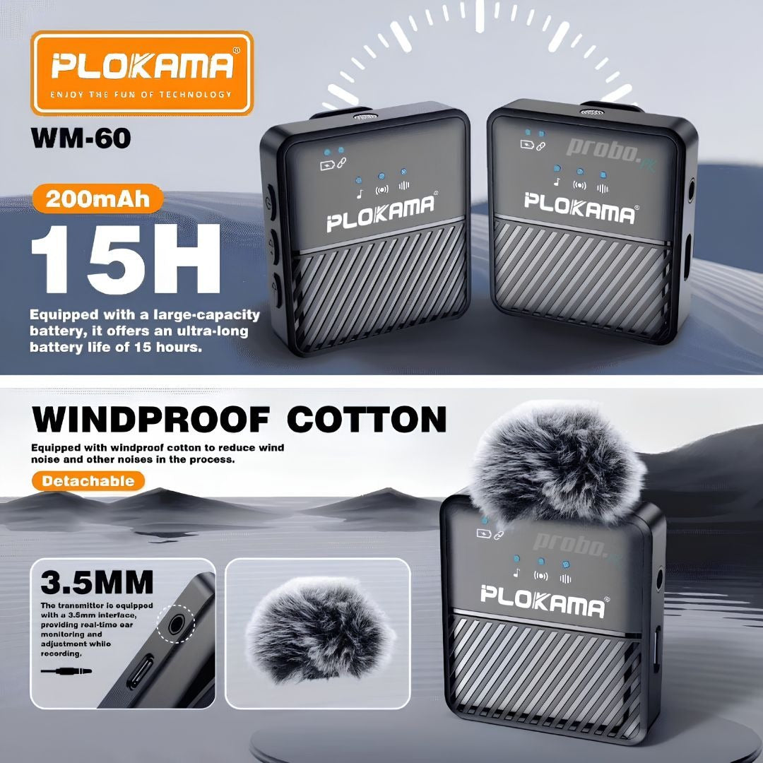 Plokama WM-60 Wireless Lavalier Microphone
